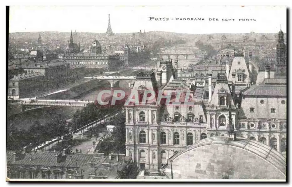 Paris - Panorama dos Sete Pontes — Editor não identificado, número de série não visível - Frente
