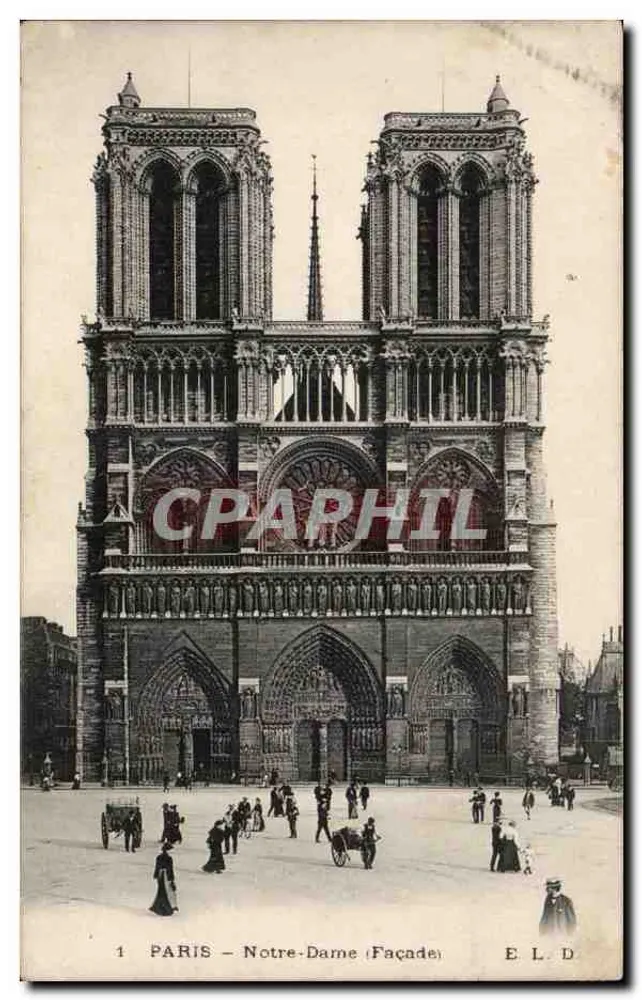 PARIS – Notre-Dame (Fachada) — E. L. D. — n°1 - Frente