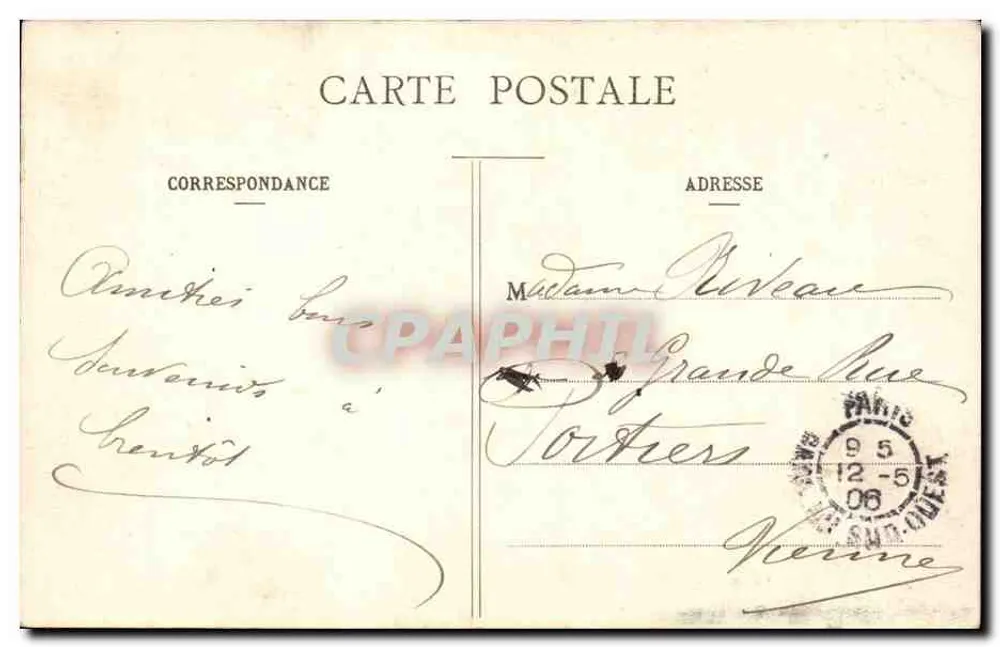 Paris - Buttes Chaumont - Zwischen den Felsen — anonymer Verlag, n° 478 - Rückseite