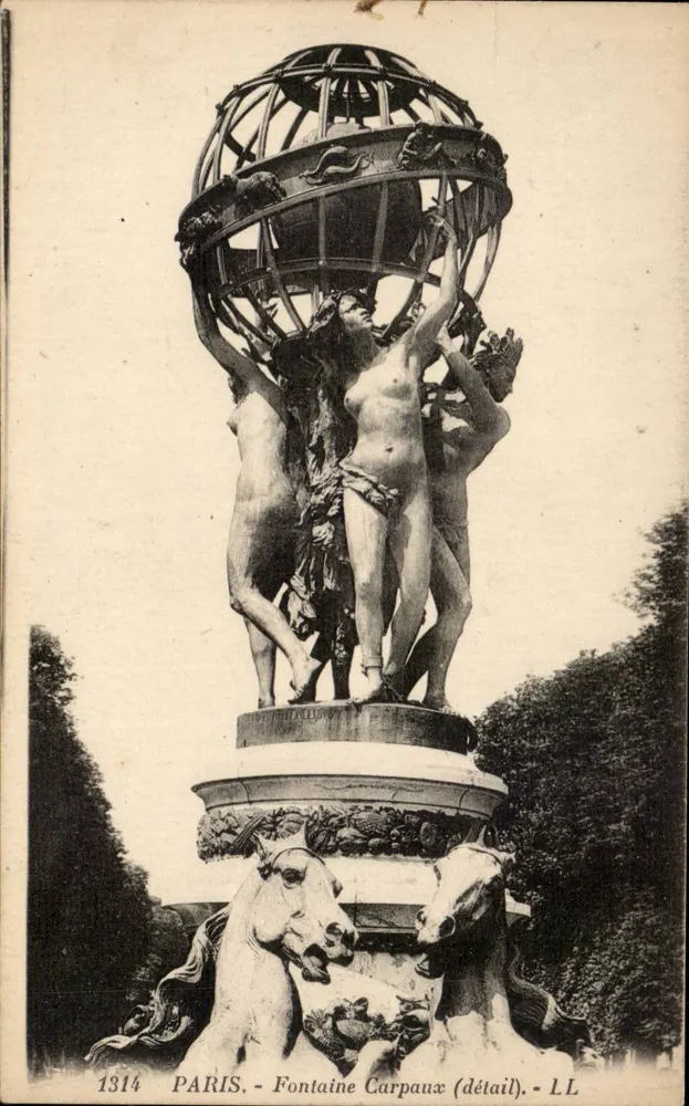 Paris - Fontaine Carpaux (detail) - LL - Vorderseite