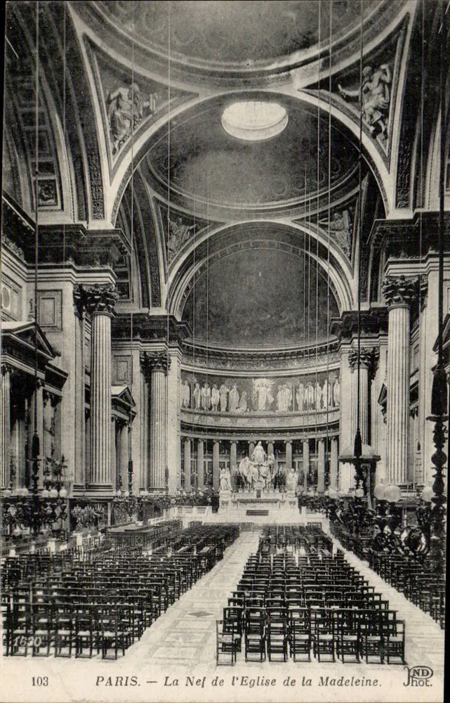PARIS — Die Kirche der Madeleine — Nave-Ansicht — JND Jhot. n°103 - Vorderseite