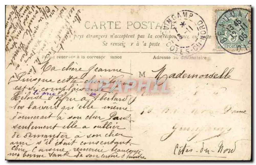 Sylvie — Porträt einer Frau in einem Rüschenkleid — S.I.P. Paris, Nr. 1282 - Rückseite