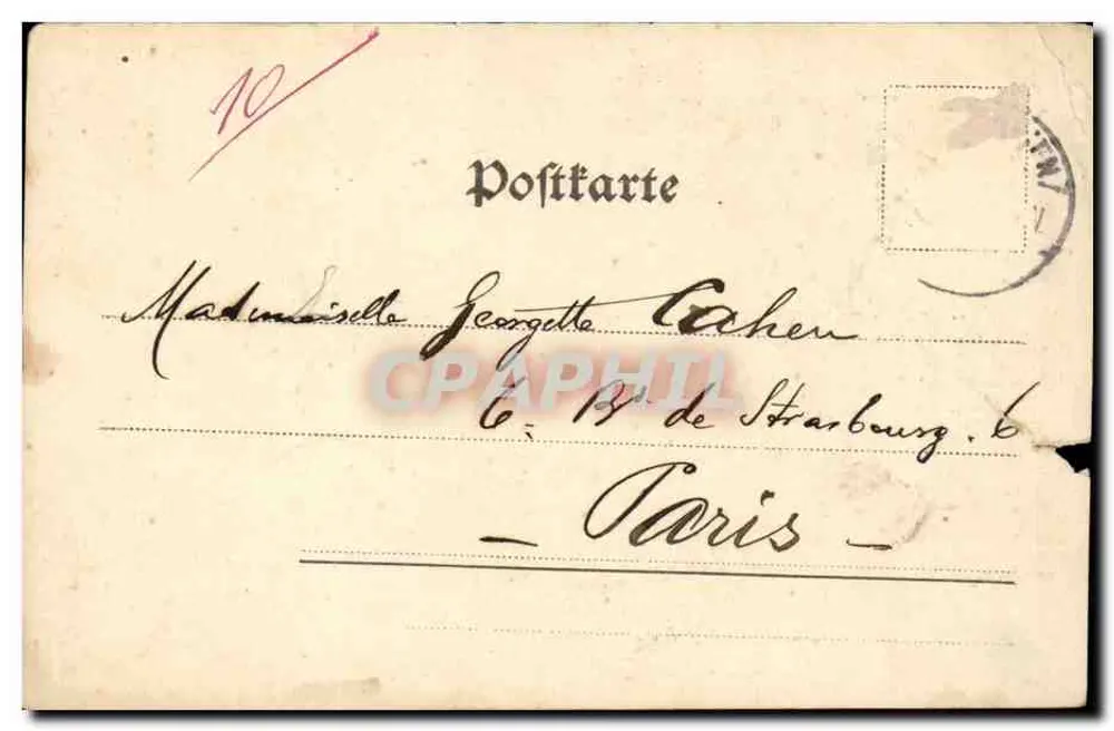 Frau im traditionellen Kleid der Schwäbisch-Elsthal — Verlag G. Robeke, Freiburg i. B., n° 9 - Rückseite