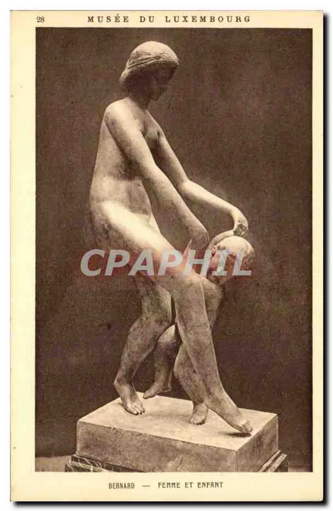 Museum des Luxemburgs — Skulptur 'Frau und Kind' von Bernard — n°28 - Vorderseite