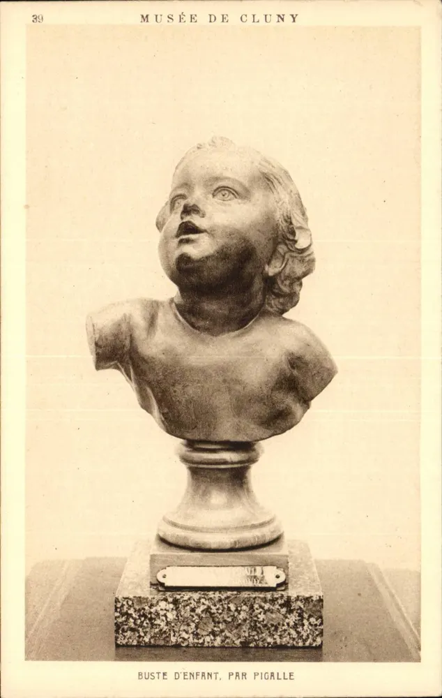 Busto de criança, por Pigalle — Museu de Cluny — n° 39 - Frente