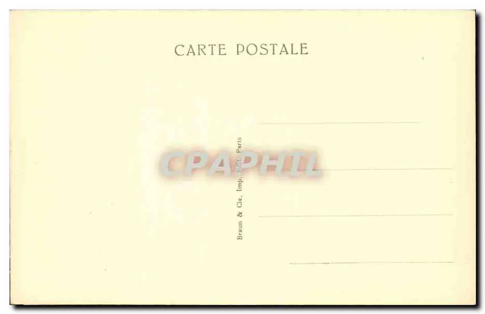 Lachende engel — Museum van het Louvre — Braun & Cie, Ed. Tip. Parijs - Achterkant