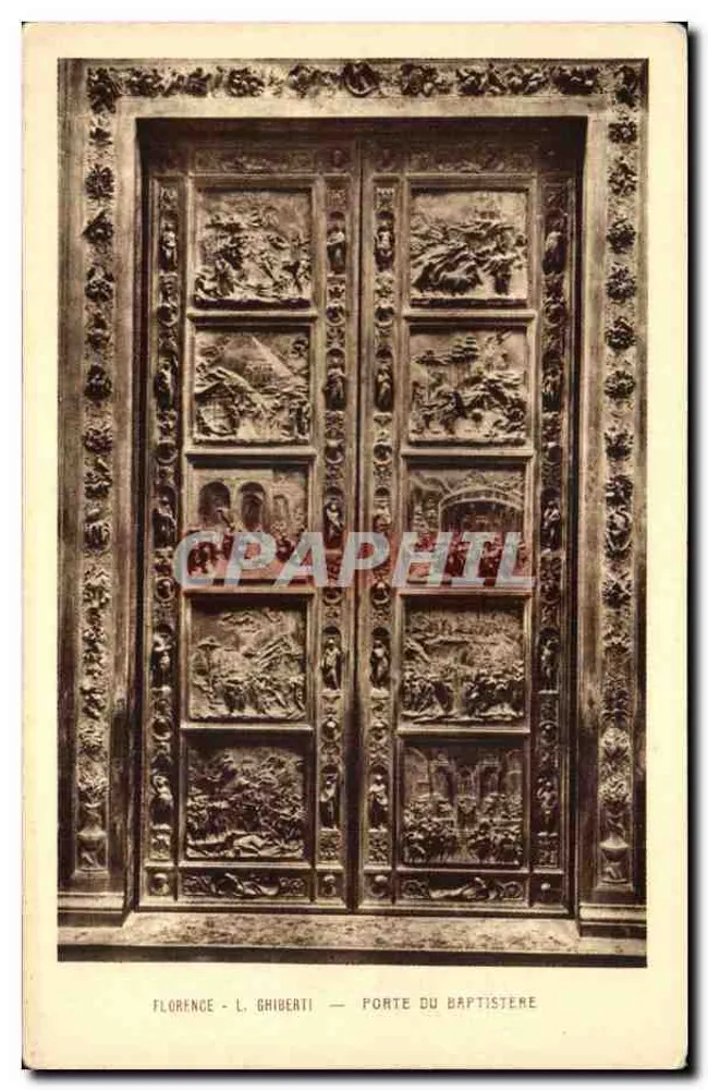 Florença - L. Ghiberti — Porta do Batistério - Frente