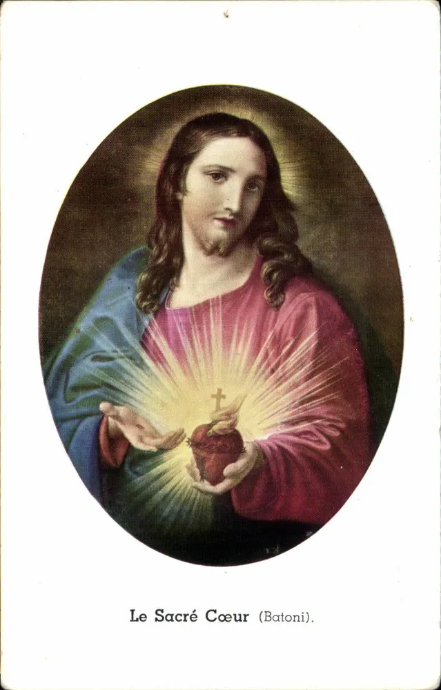 O Coração Sagrado (Batoni) — representação religiosa — editor Batoni - Frente