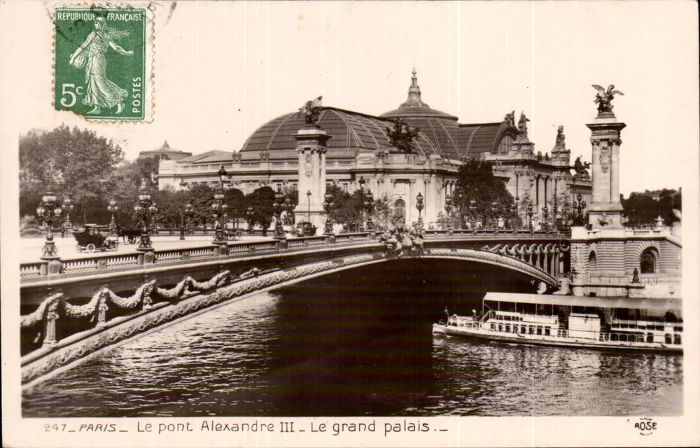 Paris — Die Brücke Alexandre III — Das Grand Palais — Markierung 'ROSE' n°247 - Vorderseite