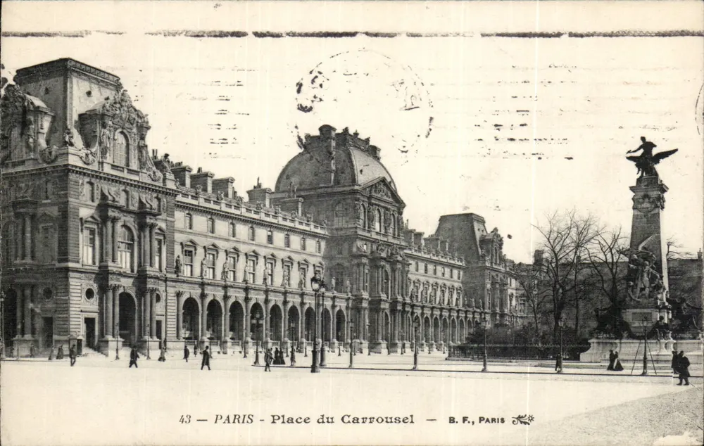 Paris - Praça do Carrousel — B.F., Paris — n°43 - Frente