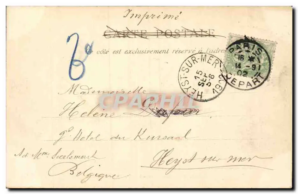 PARIS - Notre-Dame, Vista dos quais — Heliotype & Cie, Rue Claude Bernard, Paris, n°140 - Verso