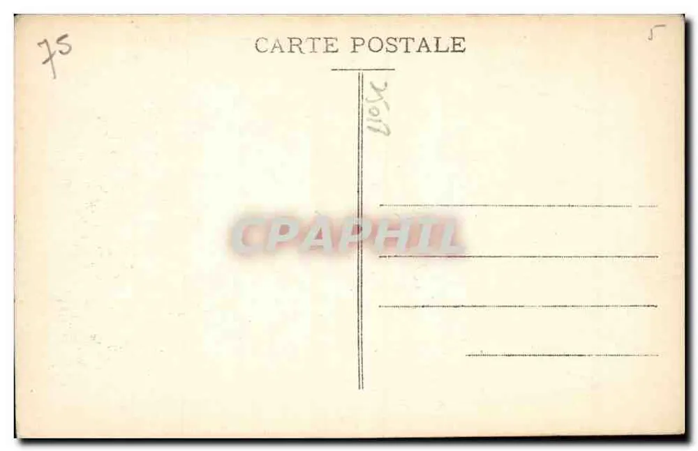 Paris - Basílica de Montmartre — clichê da Compagnie Aérienne Française - Verso