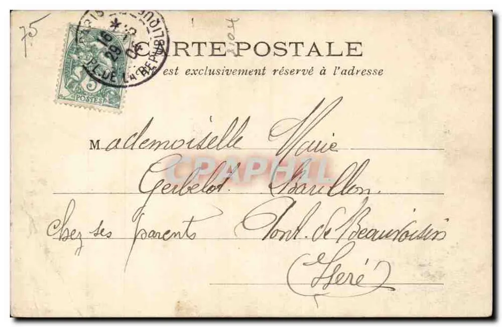 Paris — Die Kirche des Heiligen Herzens — L. J. & Cie, Verlag, Angoulême-Paris - Rückseite