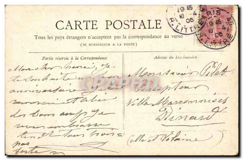 Paris — A Igreja da Trindade — Coleção Petit Journal - Verso