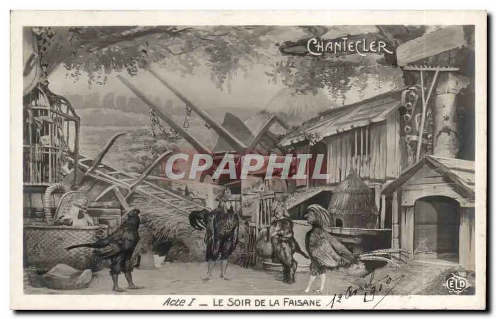 Chantecler — Akt I — Le Soir de la Faisane — Verleger ELD - Vorderseite
