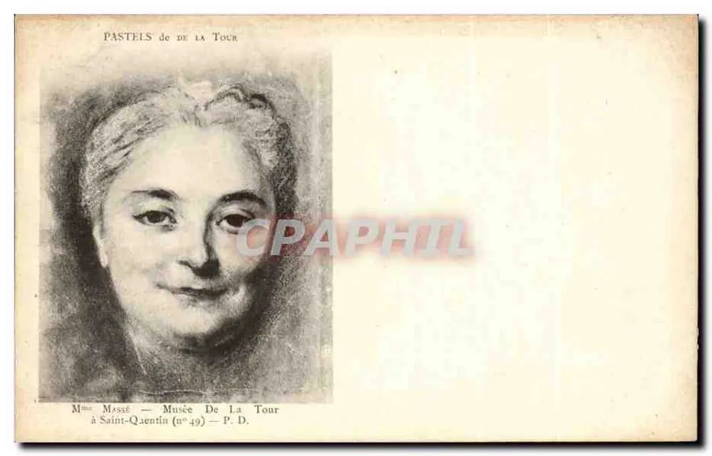 Porträt von Madame Massé — Musée de La Tour — n° 49 - Vorderseite