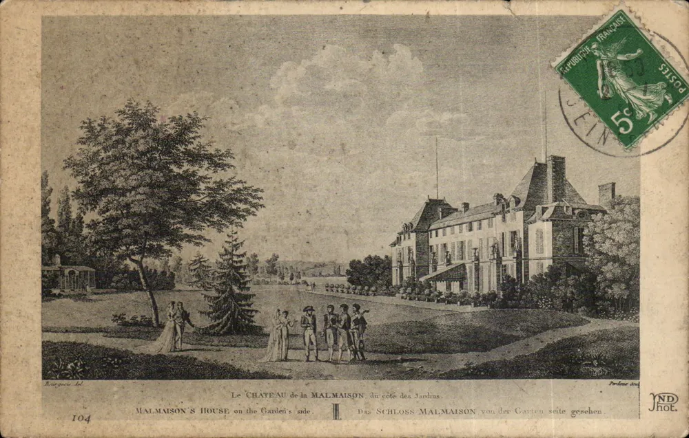 O Castelo de Malmaison — vista do lado dos jardins — NDHOT - Frente