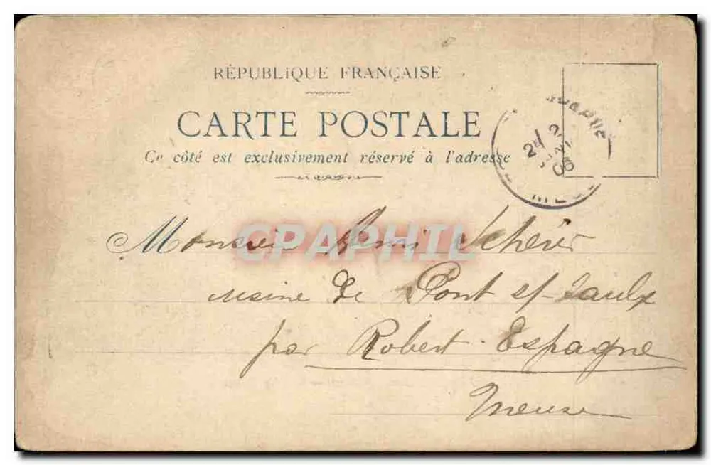 Antike Ansichtskarte Bois de Mont-Aiguillon — Les Dolmens — H. d'Foory, pb., Sézanne (Marne) - Rückseite