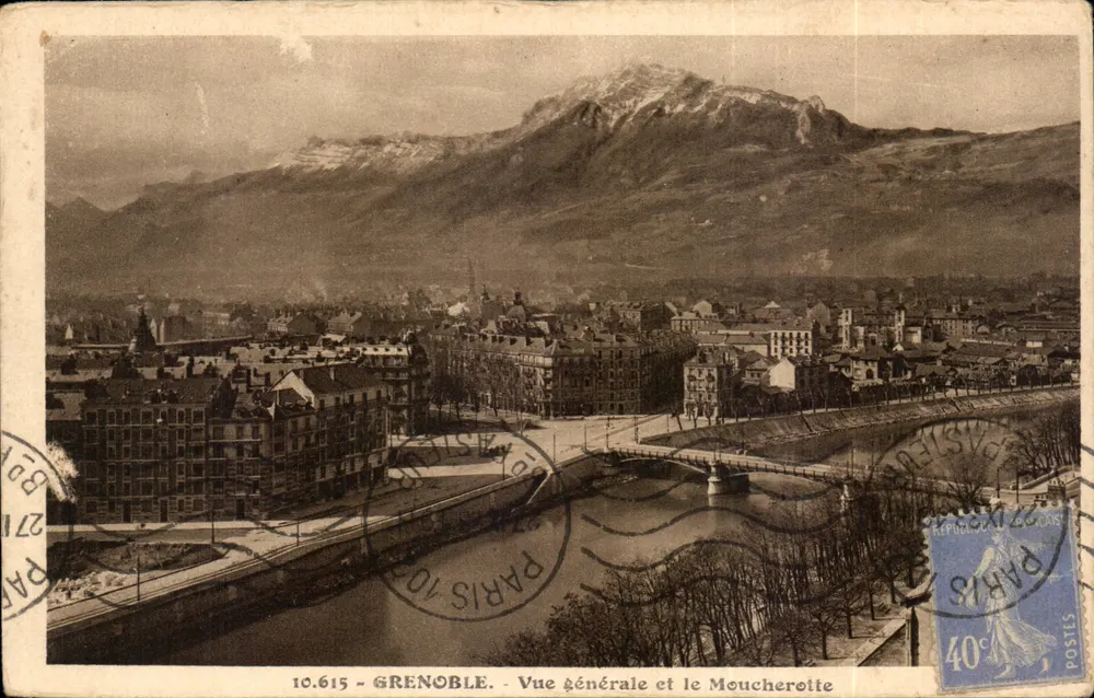 Grenoble — Visão geral e o Moucheterotte — editor Dauphine Paysages, n° 10.615 - Frente