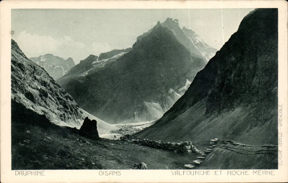 Valfourche und Roche Méane — Dauphiné, Oisans — Cliché Oppaw - Grenoble - Vorderseite