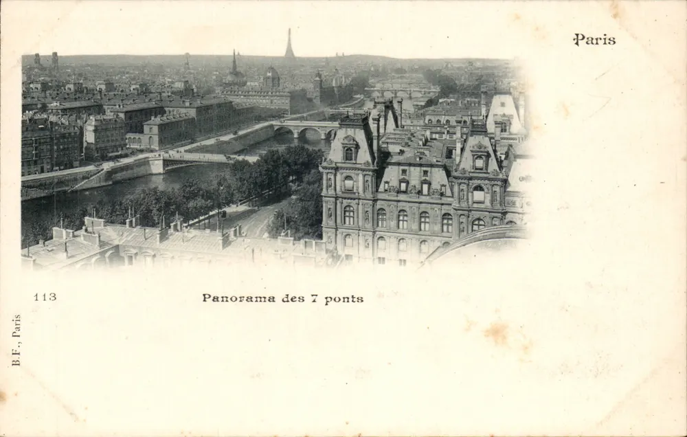 Panorama dos 7 pontes — Paris — B.F. Paris n°113 - Frente
