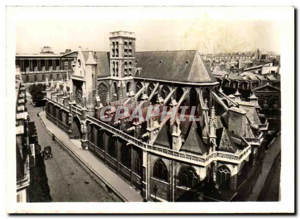 Igreja de Saint-Germain-l'Auxerrois — Fachada lateral sul e Torre romana — Edições de luxo « Estel » n°4603 - Frente