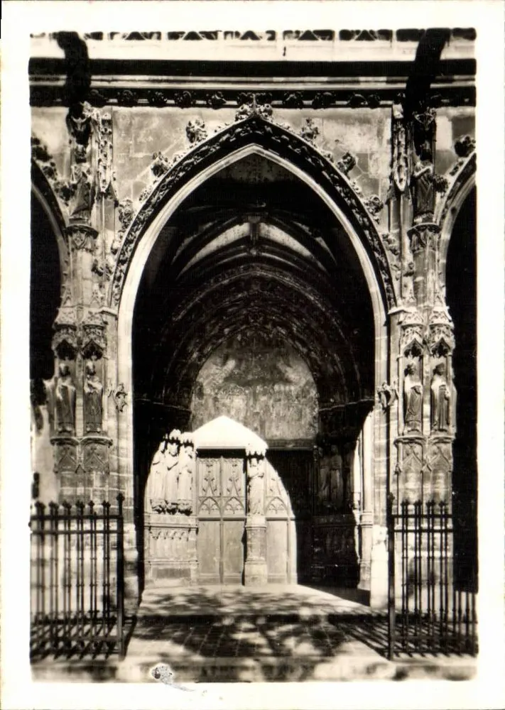Iglesia de San Germain des Prés — Portal Central (siglo XIII) — Ediciones de Lujo « Estel » n°4604 - Anverso