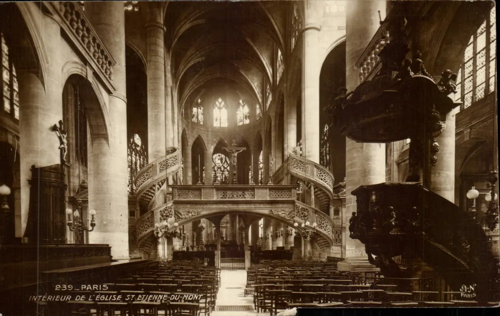 Innenansicht der Kirche Sainte-Eugénie-du-Mont — Paris — Serie 239 — Verlag J.N. Paris - Vorderseite