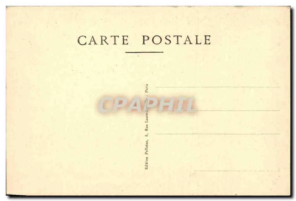 Paris-Est - A Terrasse — vista da estação com arco e carros da época — Edição Pelleman, 5, Rue Laure-Spall, Paris - Verso