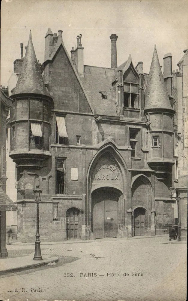 Hôtel de Sens — Paris — editor L. D. Paris, n° 382 - Frente