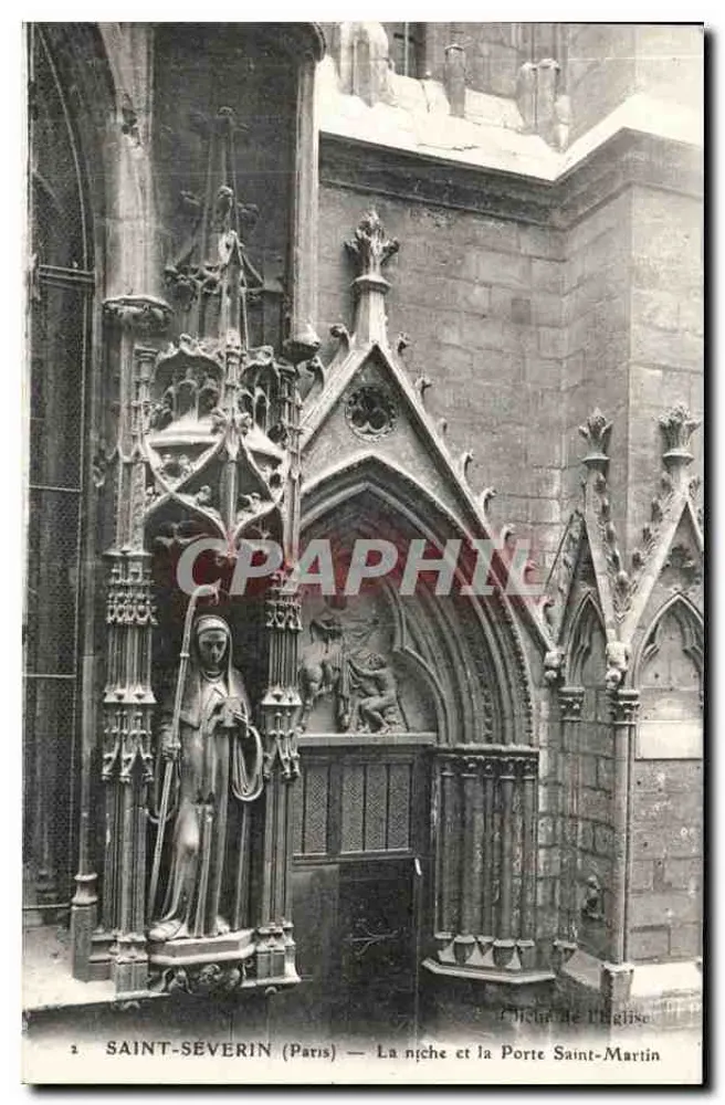 Saint-Séverin (Paris) — Die Nische und das Tor Saint-Martin — Verlag: Église de Paris - Vorderseite