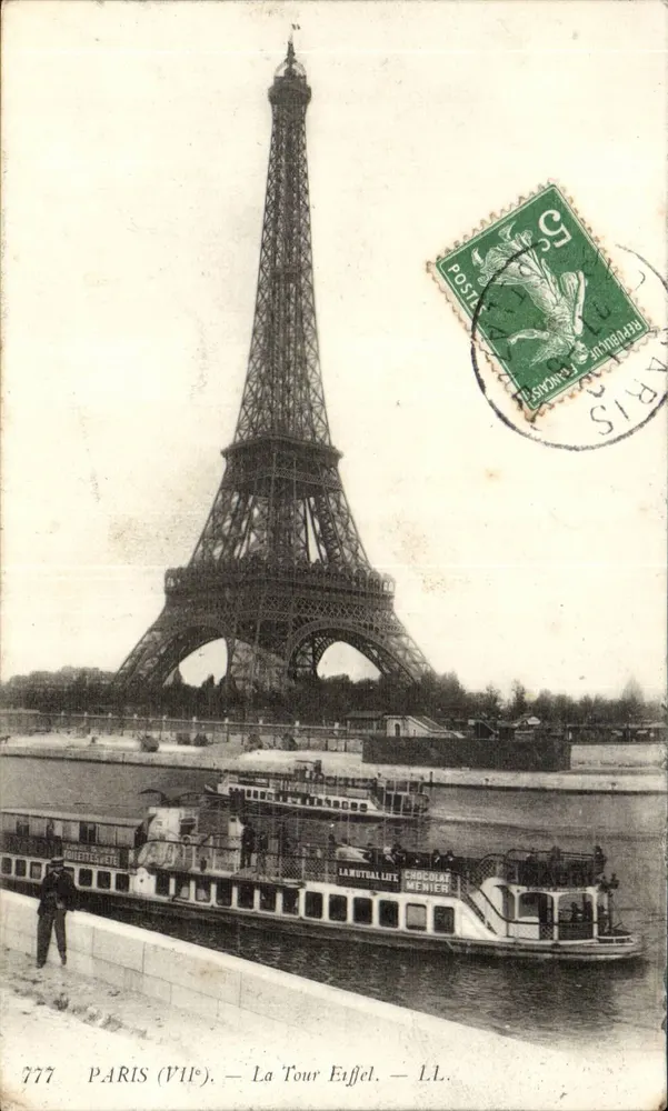 Paris (VIIe) — Torre Eiffel — LL. — Editora LL, n° 777 - Frente