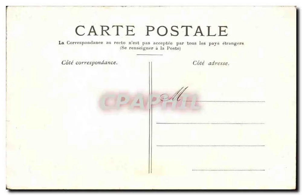 Paris — A Madeleine — Editor não identificado, número de série não visível - Verso