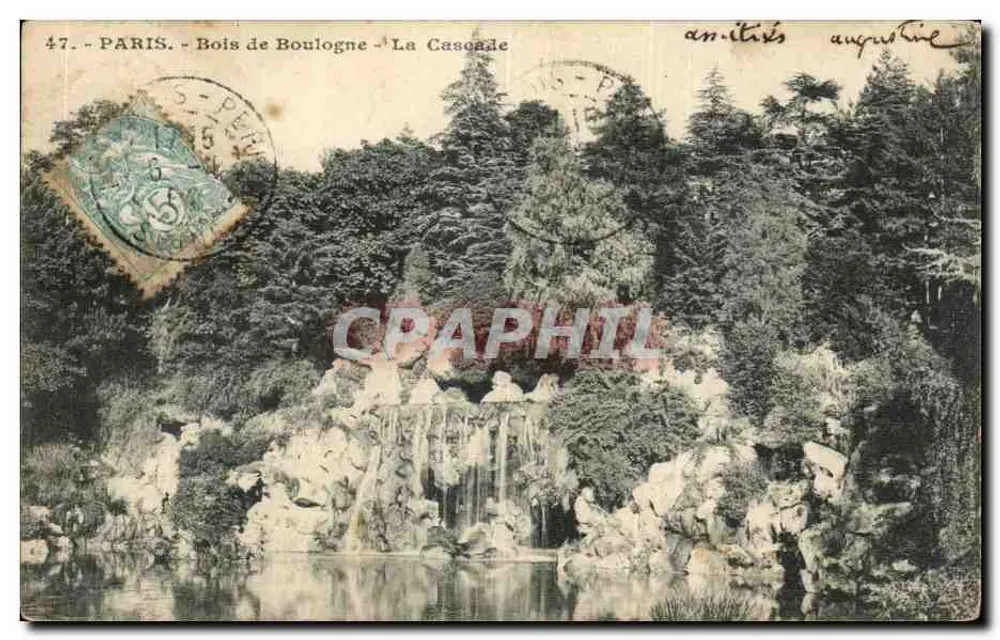 Paris - Bois de Boulogne - A Cascata — editor anônimo, n°47 - Frente