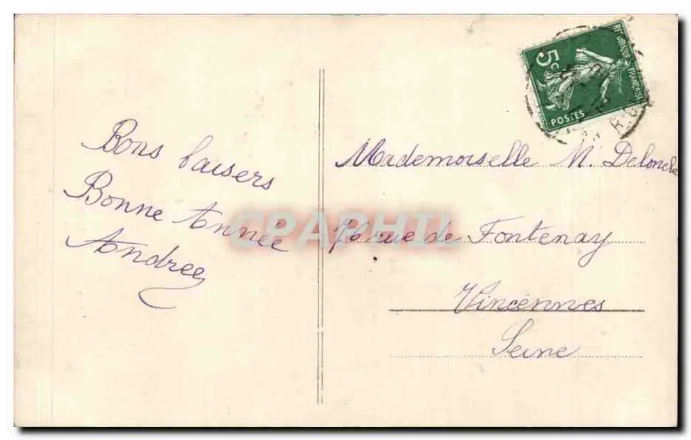 Mädchen in altem Kleid — Frohe Neujahr — Verlag Fauwelle, Nr. 1001 - Rückseite