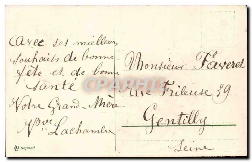 Violets — bouquet dans un vase — éditeur inconnu - Rückseite