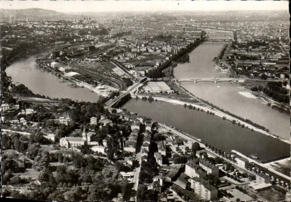 Mündung des Rhône und der Saône, bei der Mulatière - Vorderseite