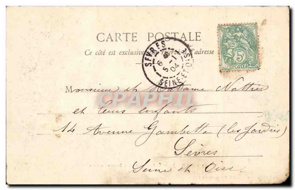 Paris - Jardin du Luxembourg, der Senat und der Parterre — L.F. et V., Cliché L. Fourquaux - 156 - Rückseite