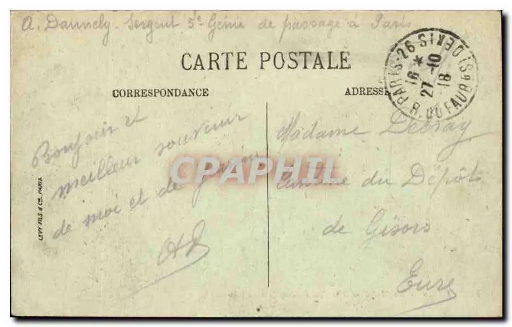 Paris — Die Madeleine und der Boulevard de la Madeleine — LL. — N° 1198 - Rückseite