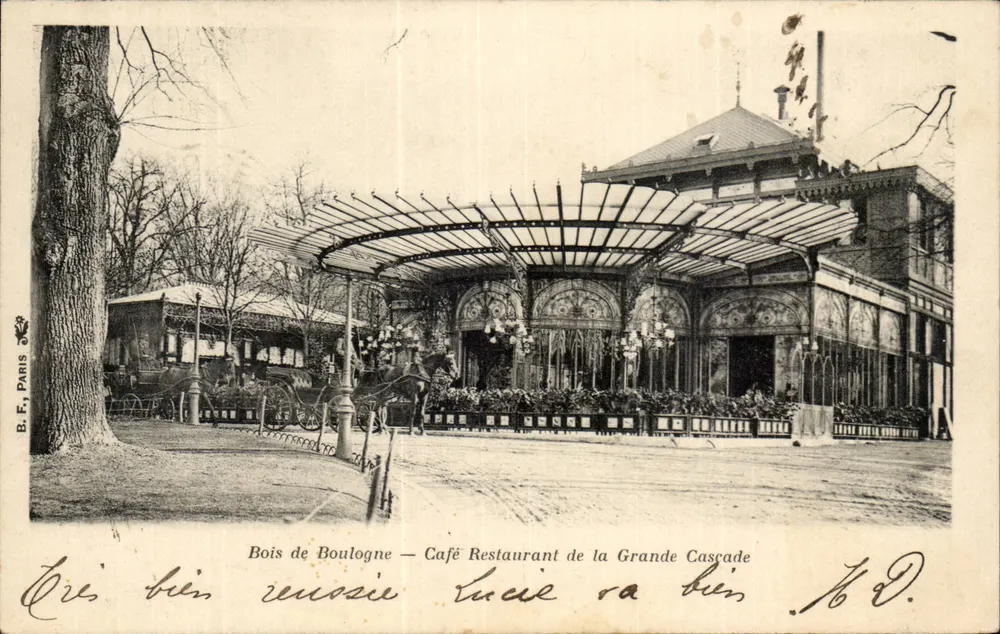 Bois de Boulogne — Café Restaurant de la Grande Cascade — B.F. Paris - Vorderseite