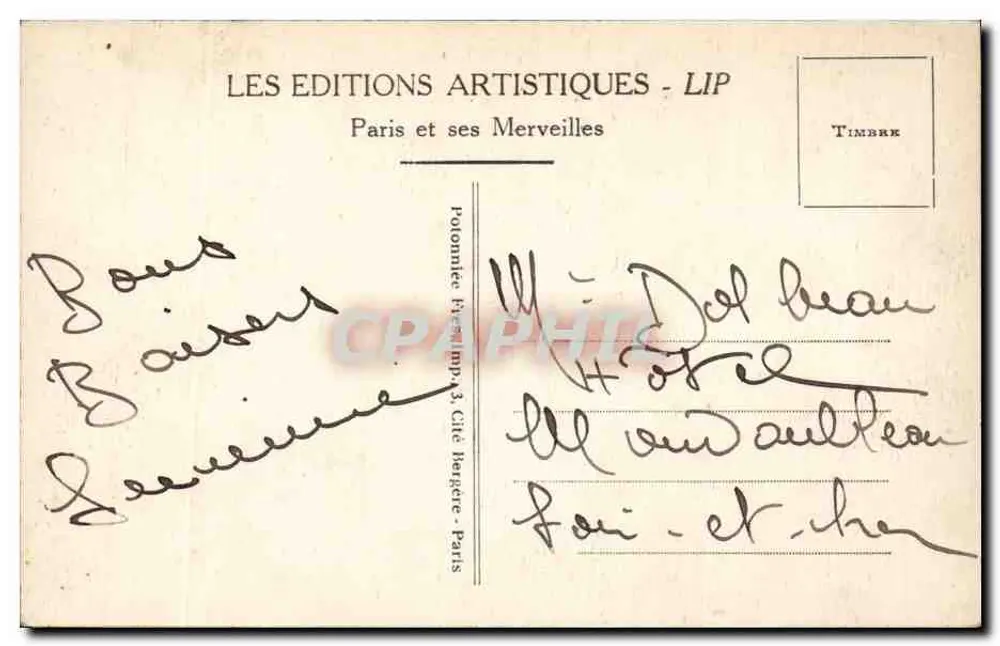 Paris - O Arco do Triunfo e a Praça da Estrela - LIP - Verso