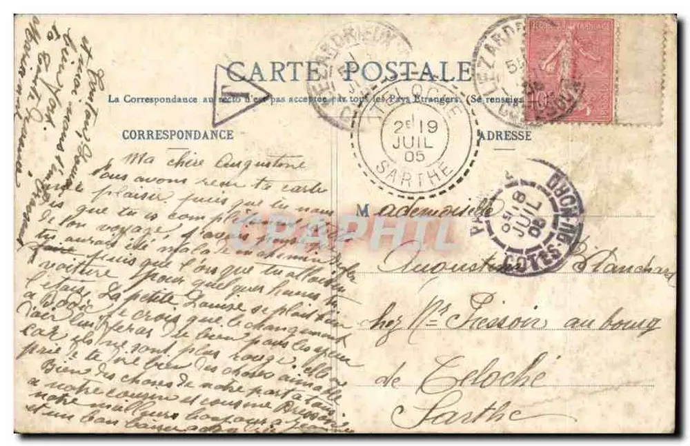 Jovem menina com vestido florido — L'Age d'Or — Propriedade A. Bonnet & Cie, Nancy - Verso