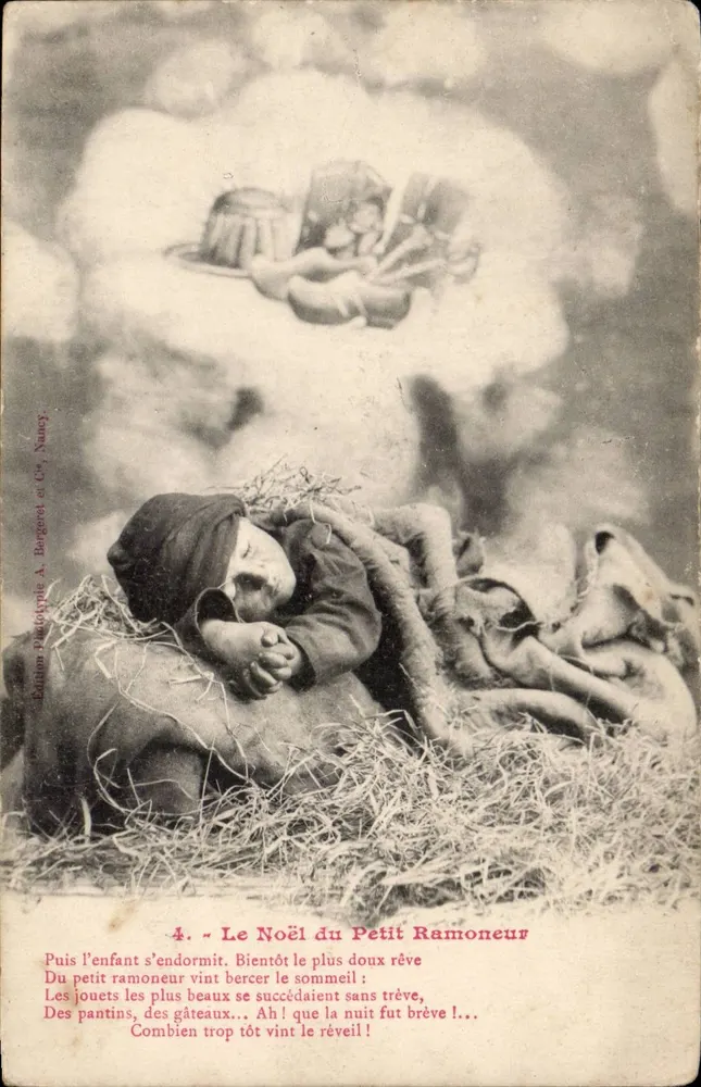 Weihnachten des Kleinen Schornsteinfegers — Photographische Edition A. Bergeret & Cie, Nancy — N°4 - Vorderseite