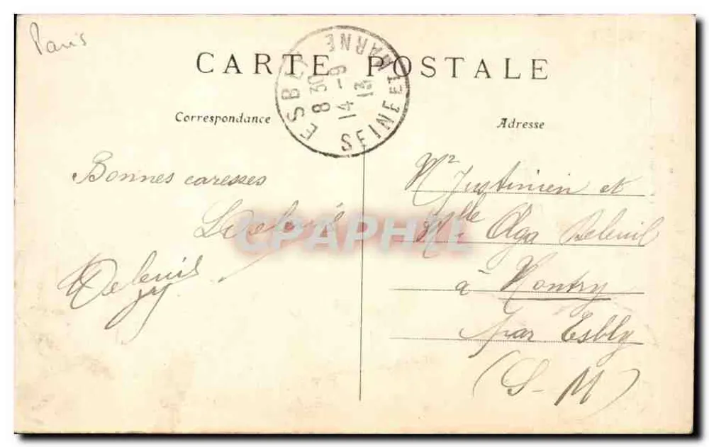 O Dôme dos Invalides — Paris — C. M. n° 261 - Verso