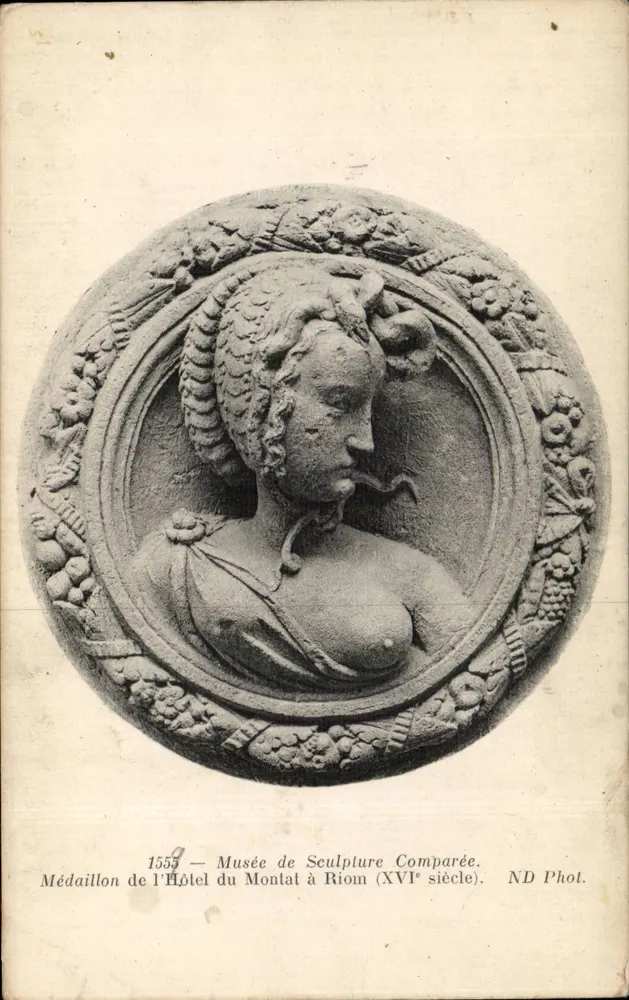 Medaille des Hôtel du Montat in Riom — 16. Jahrhundert — ND Phot. - Vorderseite