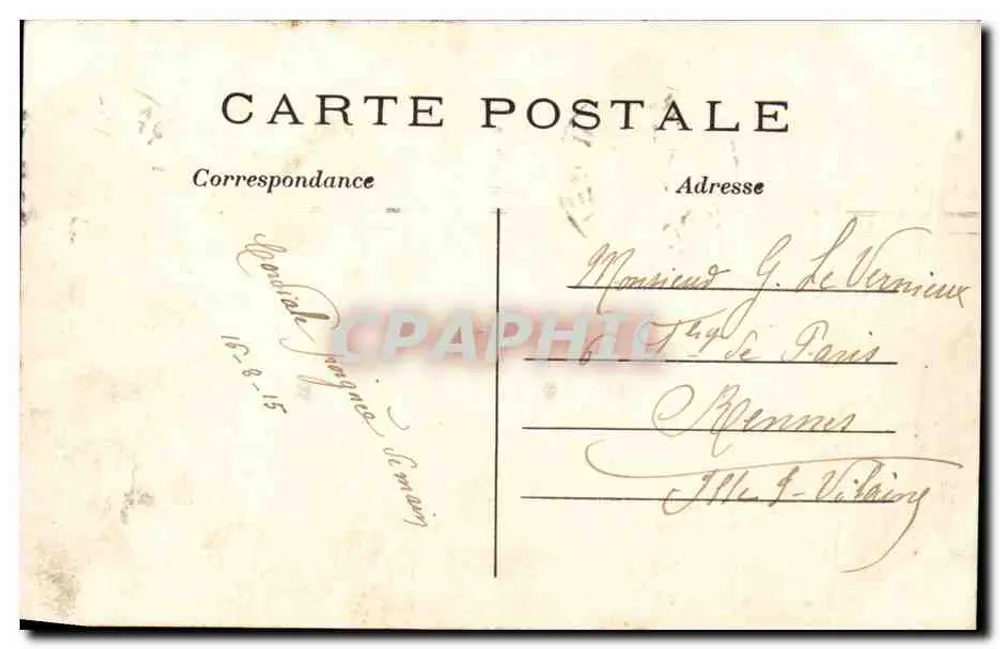 Paris — A Porta Saint-Denis — C.M. n°51 - Verso