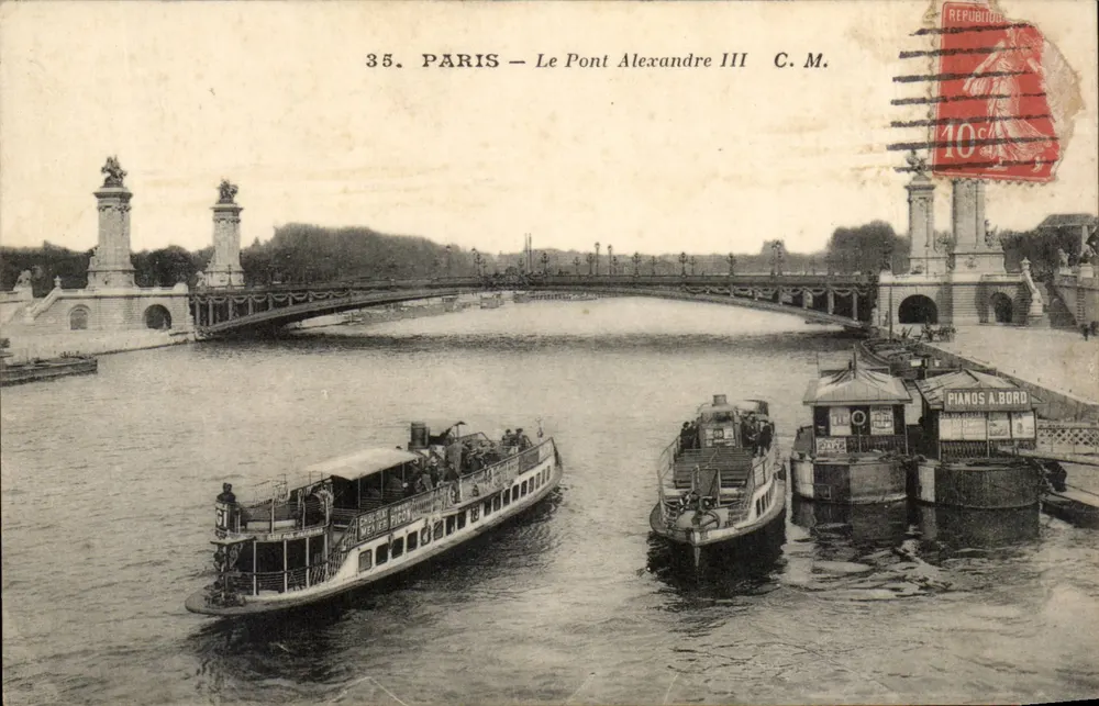 Paris — O Pont Alexandre III — C.M. n°35 - Frente