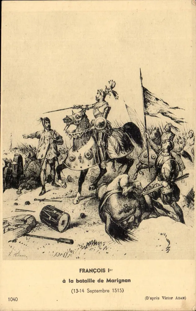 François Ier bei der Schlacht von Marignan — (13-14. September 1515) — (Nach Victor Adam) — Nr. 1040 - Vorderseite