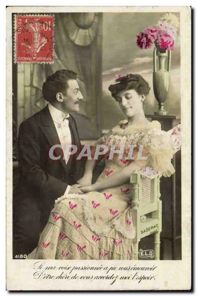 Paar in Abendkleidung — Sazerac & E.L.D. — n° 4180 - Vorderseite