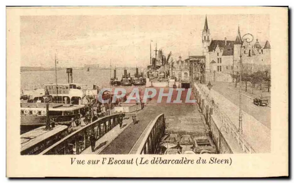Ansicht des Escauts (Der Steen-Pier) - Vorderseite